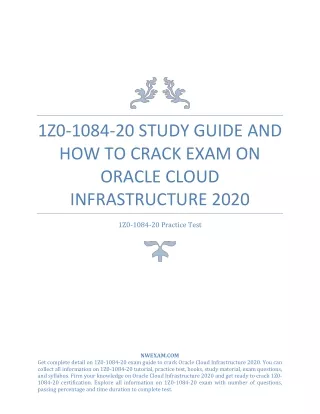 1z0 1084 20 study guide and how to crack exam