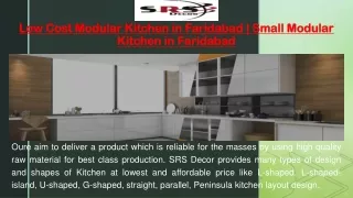 Low Cost Modular Kitchen in Faridabad | Small Modular Kitchen in Faridabad