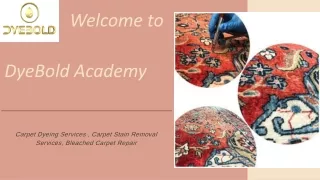 Our Carpet Dyeing Services.