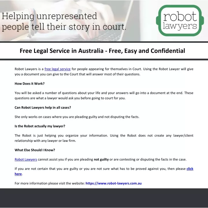 free legal service in australia free easy