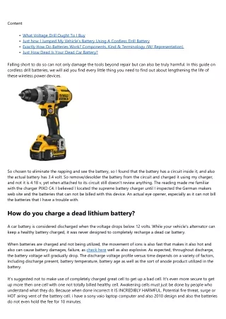 Do You Restore Lithium Ion Battery In Fridge Freezer?