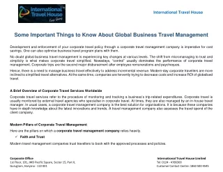international travel house