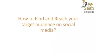 how to find and reach your target audience