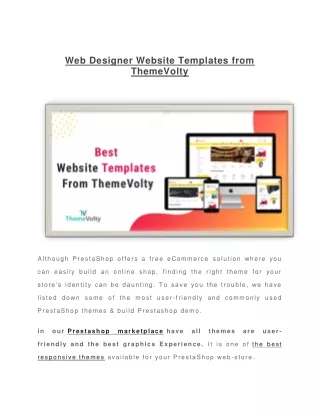 Web Designer Website Templates from ThemeVolty