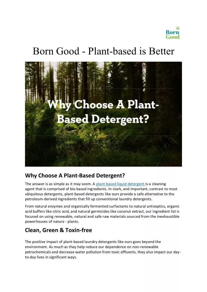 born good plant based is better