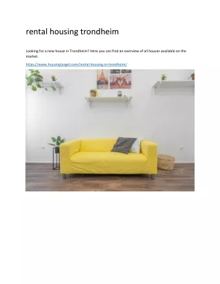 rental housing trondheim