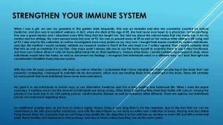 strengthen your immune system