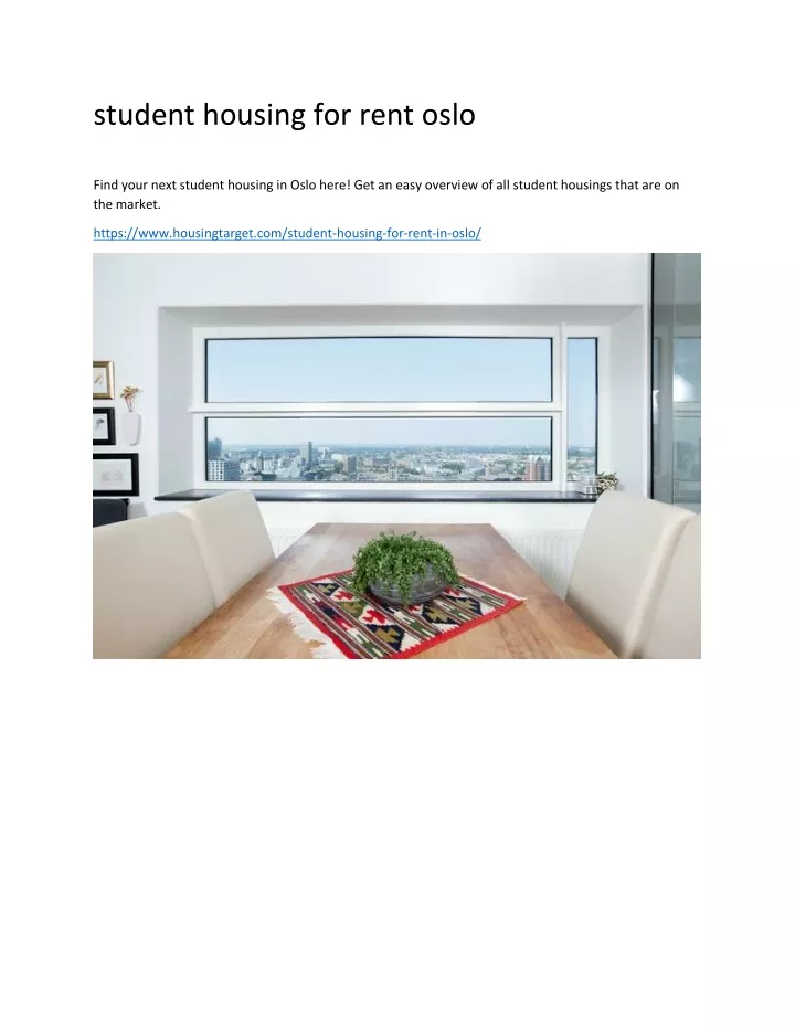 student housing for rent oslo