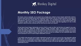 monthly seo package
