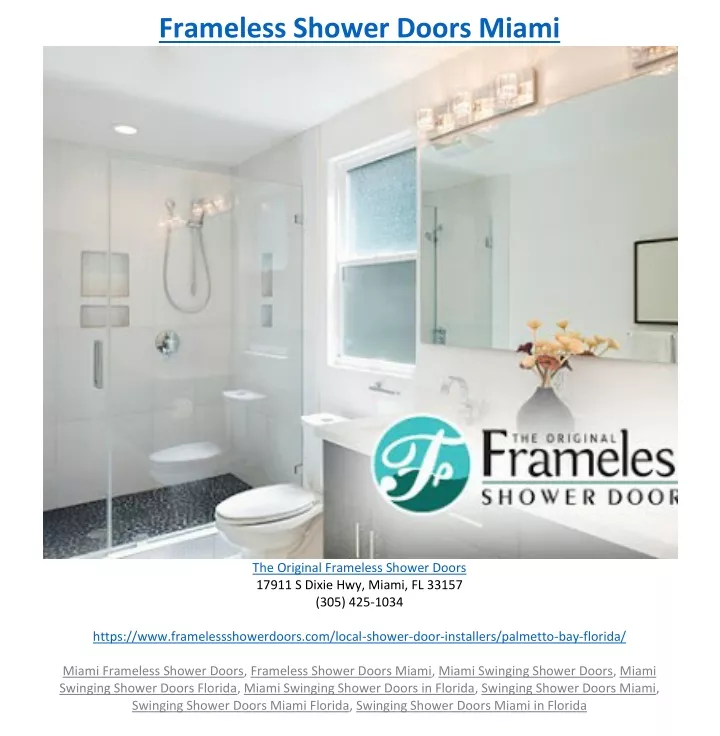 frameless shower doors miami