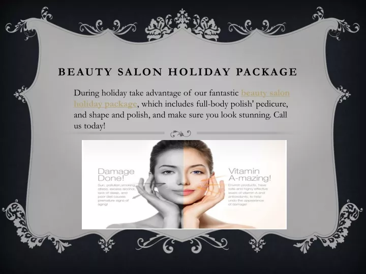 beauty salon holiday package