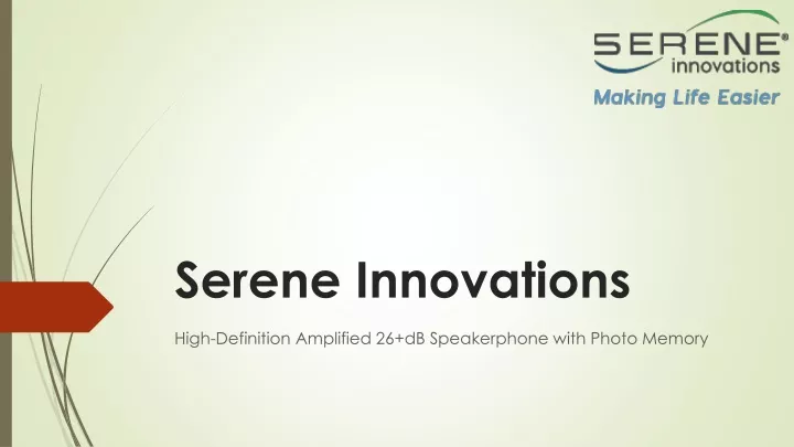 serene innovations