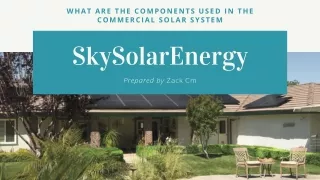 what are the components used in the commercial