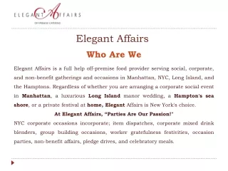 elegant affairs