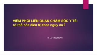 25. Điều trị Viêm phổi liên quan chăm sóc y tế 2019