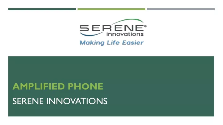 amplified phone serene innovations