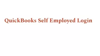 QuickBooks Self Employed Login