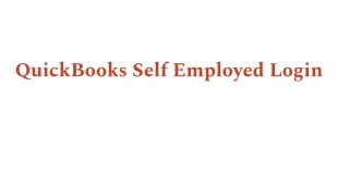 QuickBooks Self Employed Login