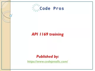 API 1169 training