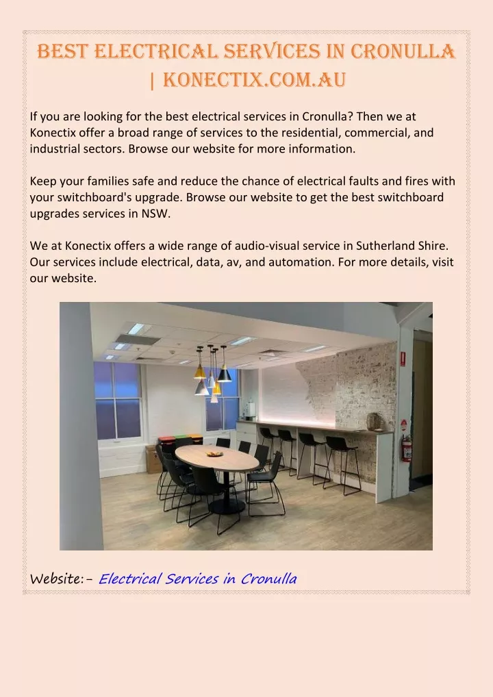 best electrical services in cronulla konectix