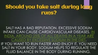Should you take salt during long runs?