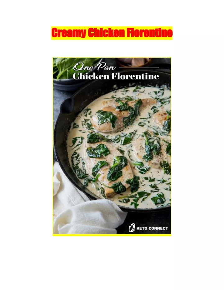 creamy chicken florentine