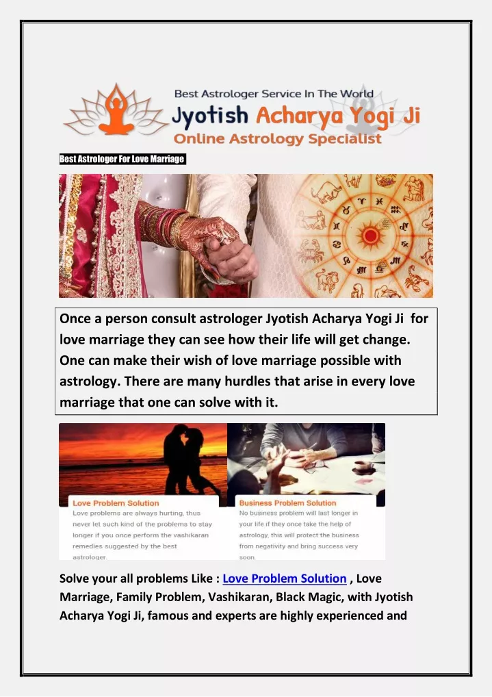 best astrologer for love marriage
