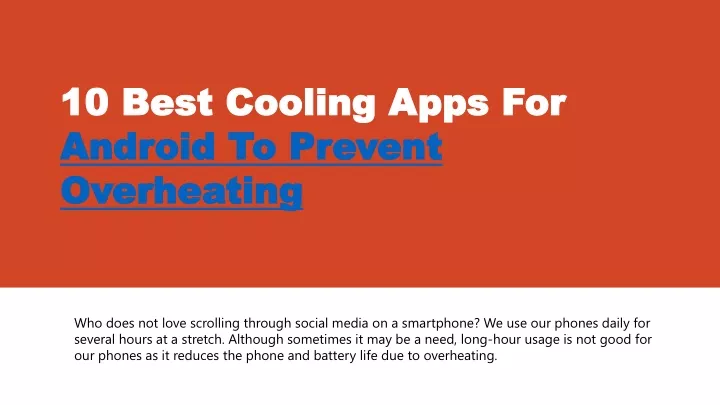 10 best cooling apps for android to prevent overheating