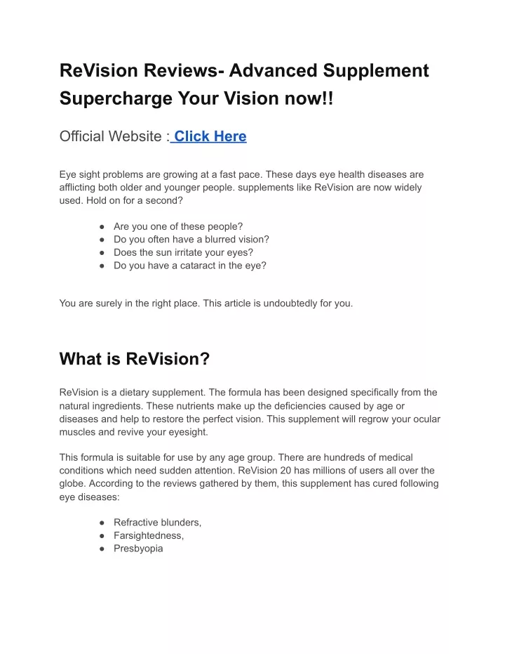 revision reviews advanced supplement supercharge