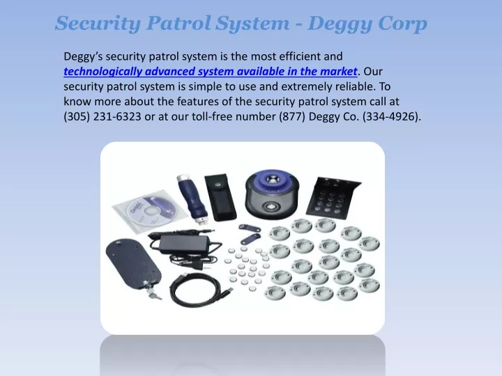 security patrol system deggy corp