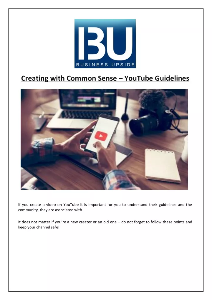 creating with common sense youtube guidelines