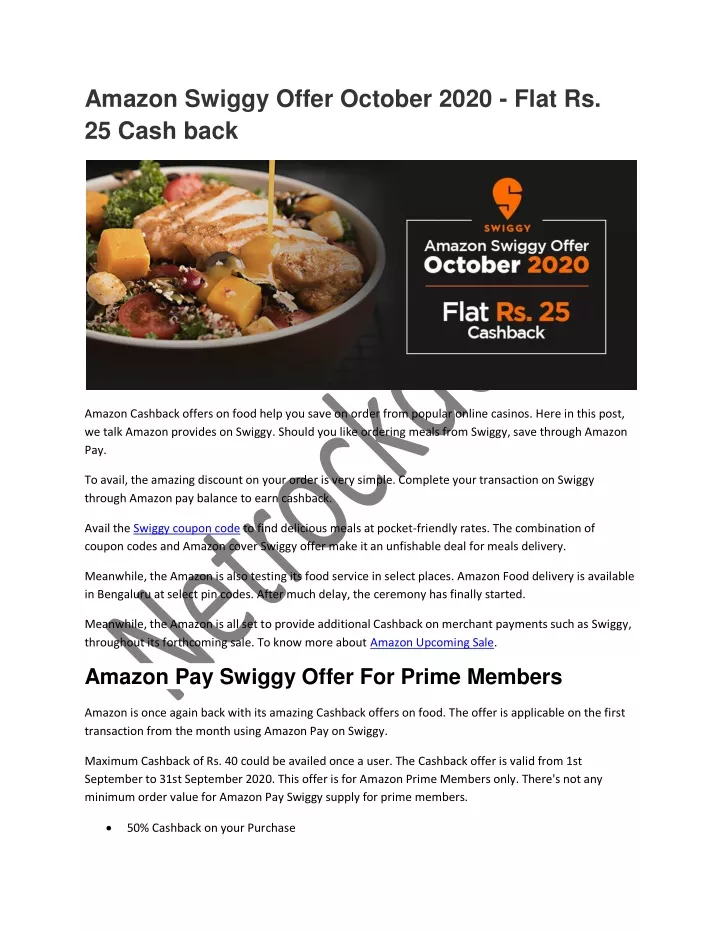 amazon swiggy offer october 2020 flat rs 25 cash