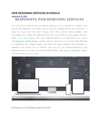 web designing services in kerala september