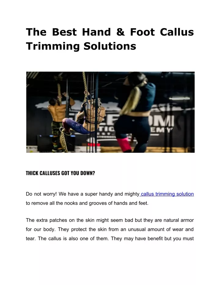 the best hand foot callus trimming solutions