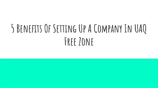 5 Benefits of setting up a company in UAQ Free Trade Zone