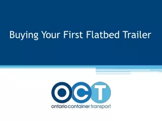 Buying Your First Flatbed Trailer
