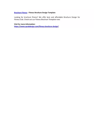 brochure fitness fitness brochure design template