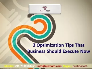 3 Optimization Tips That Business Should Execute Now