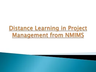 distance learning in project management from nmims