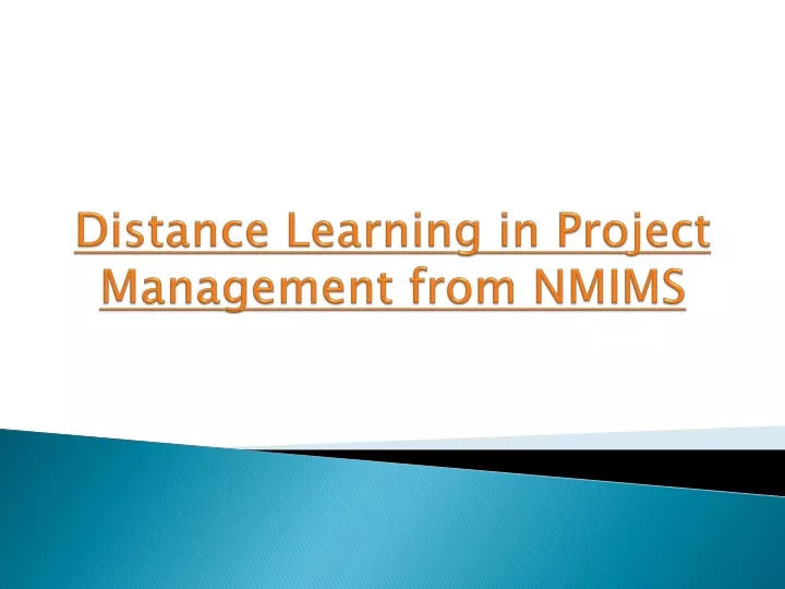 distance learning in project management from nmims