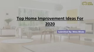 top home improvement ideas for 2020