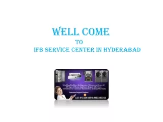 IFB Washing Machine Service in Hyderabad