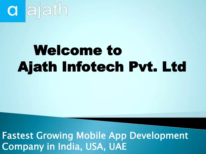 welcome to welcome to ajath infotech
