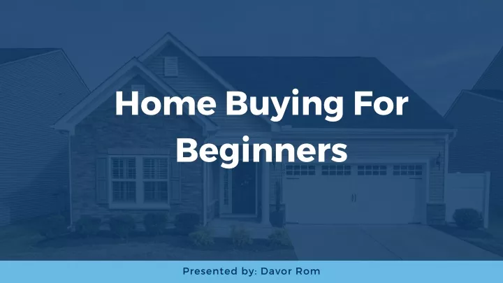 home buying for beginners
