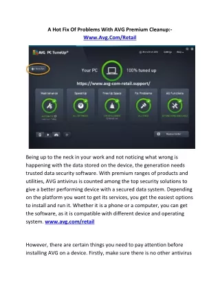 a hot fix of problems with avg premium cleanup