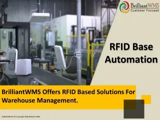 BrilliantWMS Offers RFID Based Solutions For Warehouse Management.