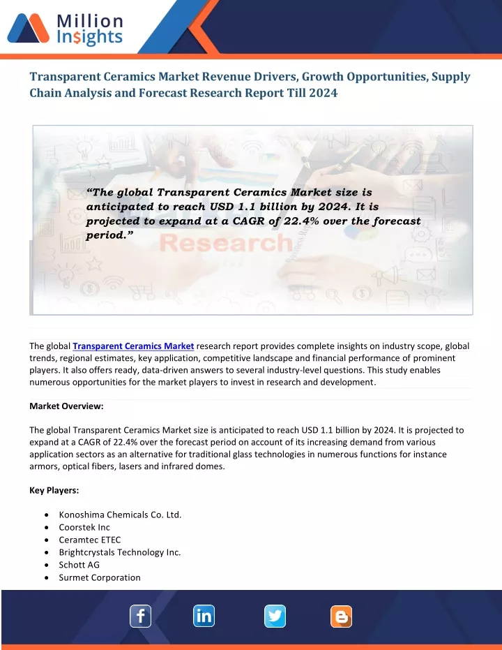 transparent ceramics market revenue drivers