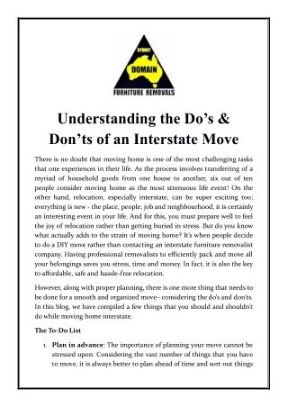 understanding the do s don ts of an interstate