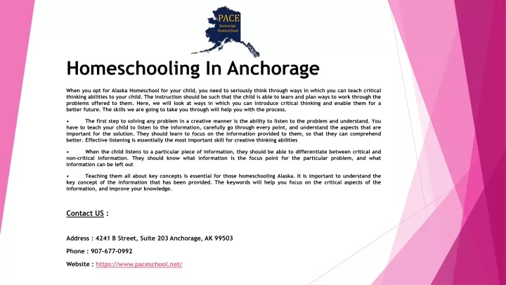 homeschooling in anchorage