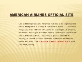 american airlines official site